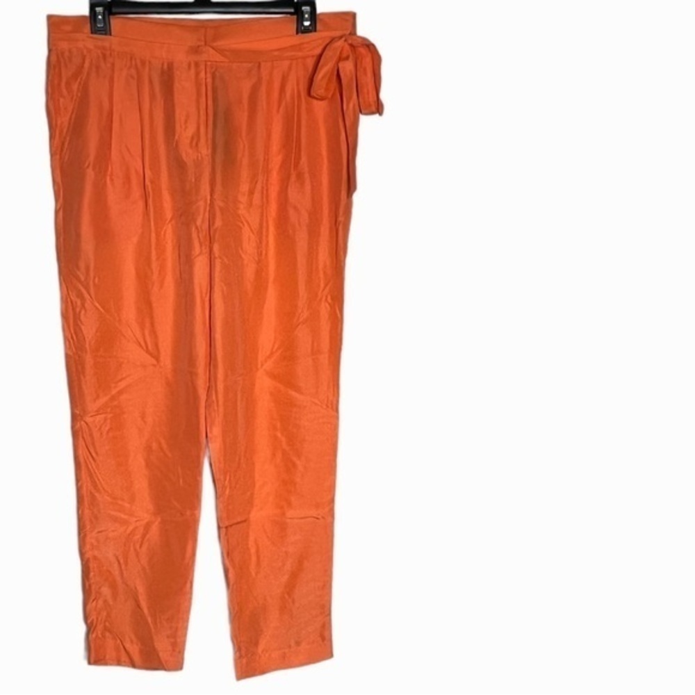 Tibi orange silk pants size 6 - Picture 2 of 10